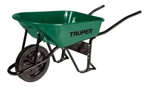 CARRETILLA CHAPA TRUPER 70L VERDE R/SOLIDA