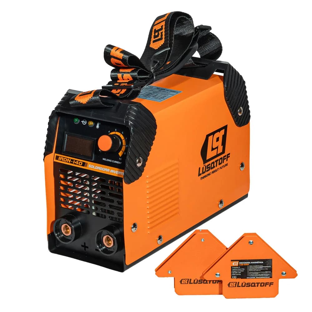 SOLDADORA INVERTER MMA LUSQTOFF IRON 140 + LQE-6001