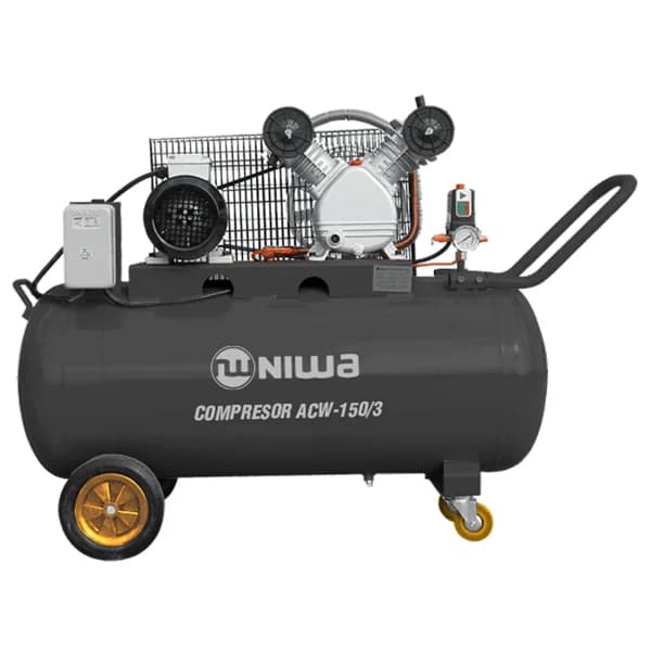 COMPRESOR 150 LTS 380V 3HP BICILINDRICO CORREA NIWA ACW150/3