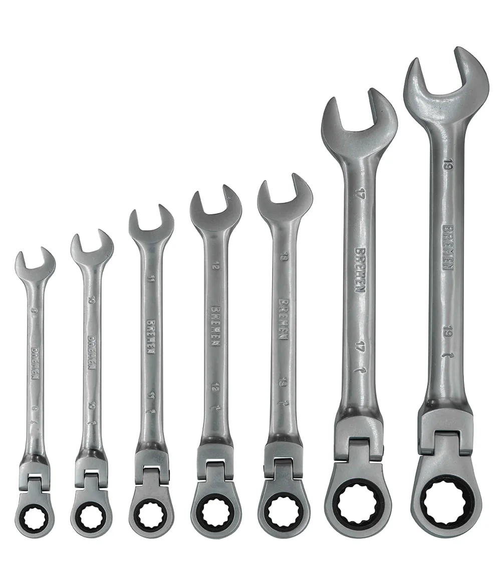 JGO LLAVES COMBINADAS BREMEN 7PZS 8-19MM C/CRIQUE ARTICULADA