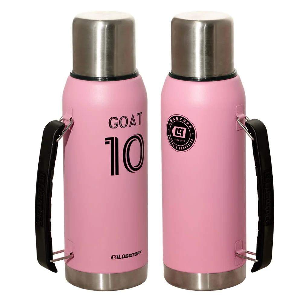 TERMO ACERO LUSQTOFF 1L C/MANIJA ROSA