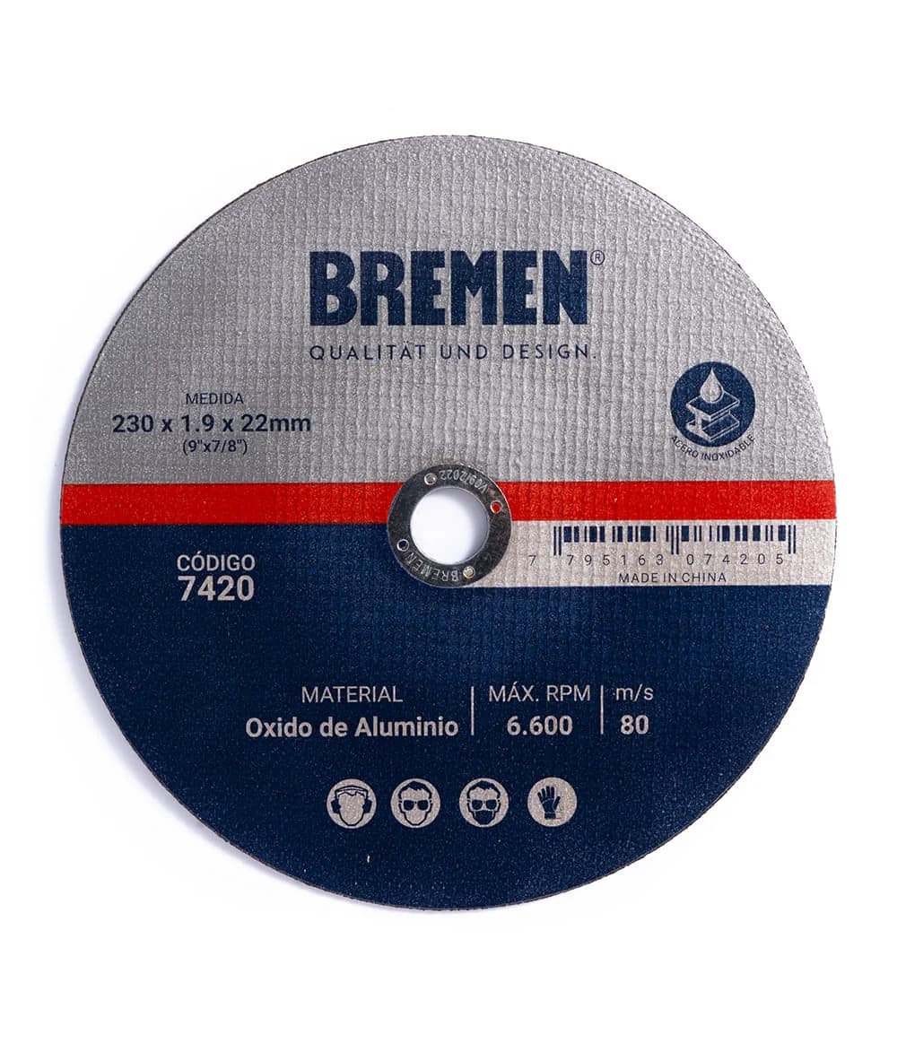 DISCO CORTE BREMEN 9" 230X1.9X22 7420