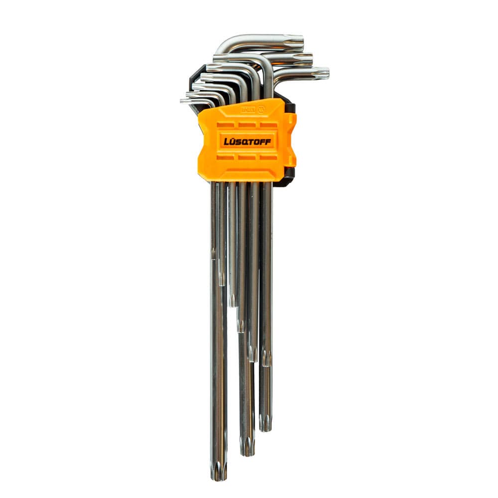 JGO LLAVES TORX LUSQTOSS 9 PZS T10-T50 LARGAS foto 2