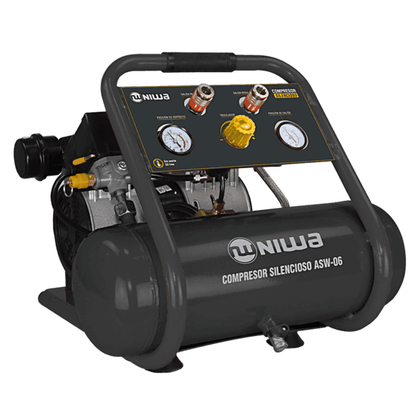COMPRESOR 6 LTS 220V 3/4HP MONOCILINDRICO NIWA SILENCIOSO ASW-6