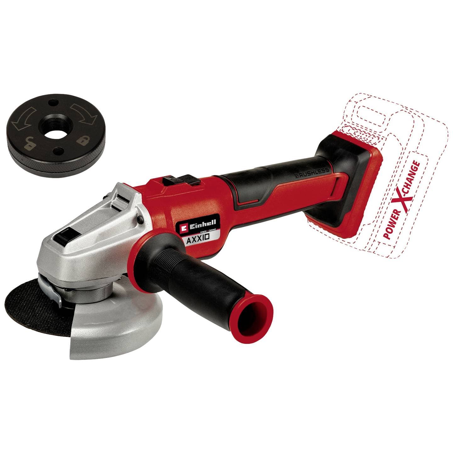 BAT - AMOLADORA 4.1/2 EINHEL 18V AXXIO 18/115 Q BRUSHLESS SOLA