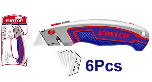 CUTTER METAL EMTOP 19MM RETRACTIL C/REPUESTO