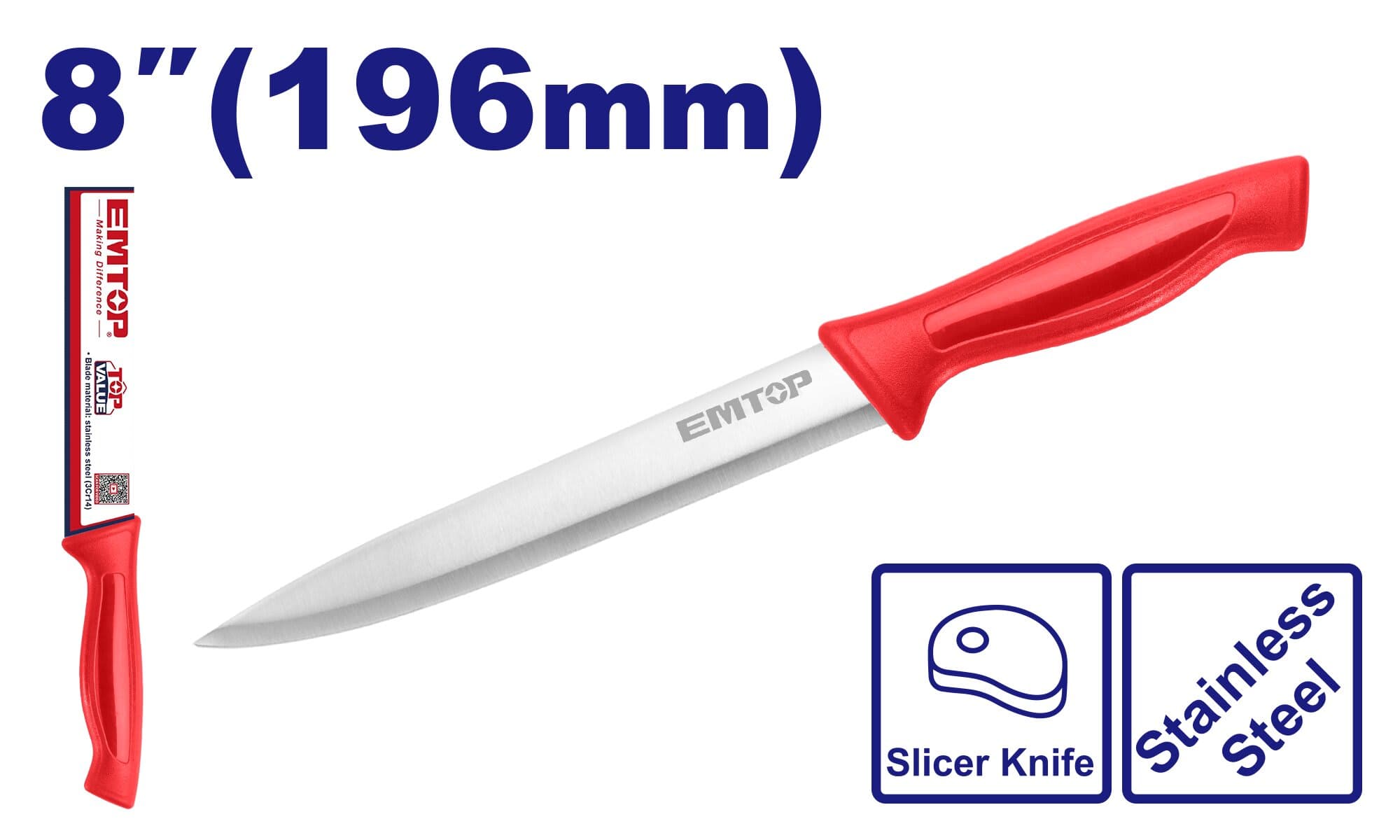 CUCHILLO EMTOP 8" REBANADOR