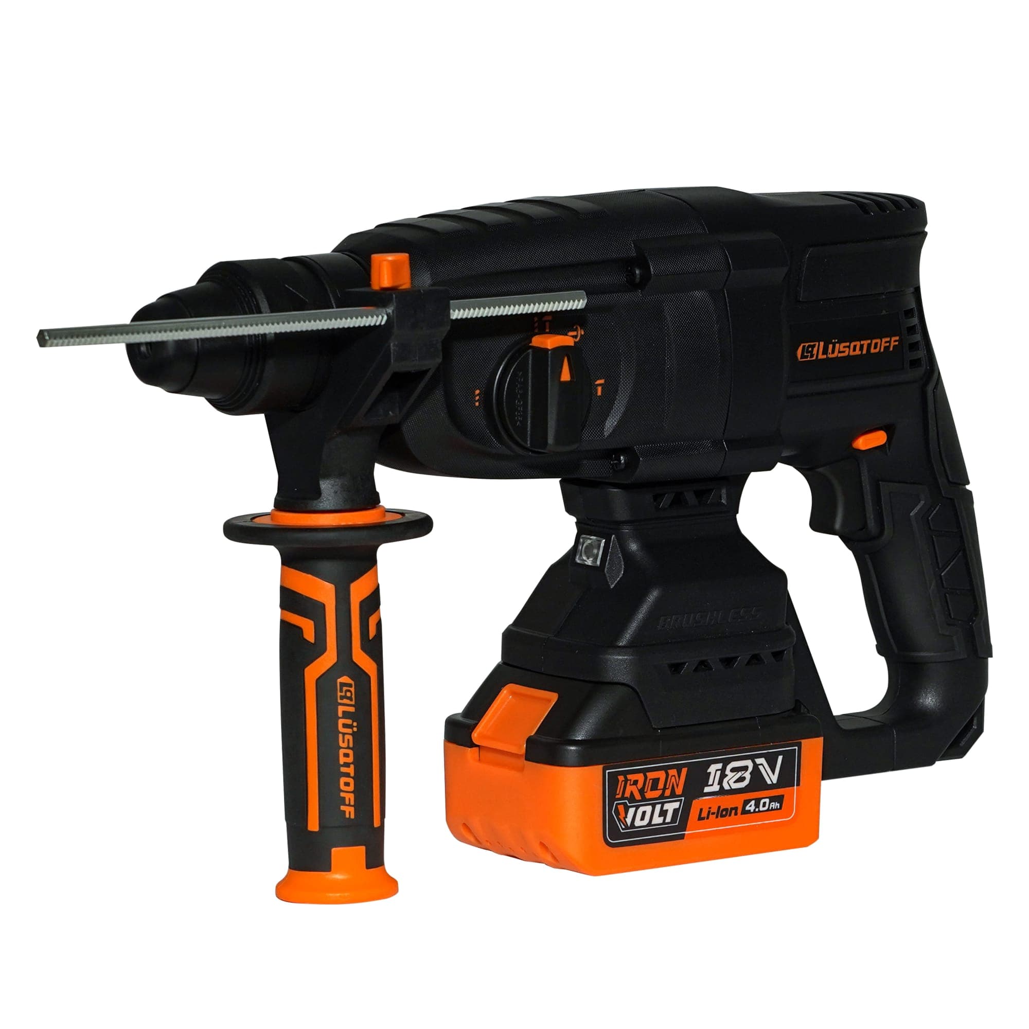 BAT - ROTOMARTILLO LUSQTOFF BLACK SDS PLUS 18V 4HA 2BAT+CARG BRUSHLES