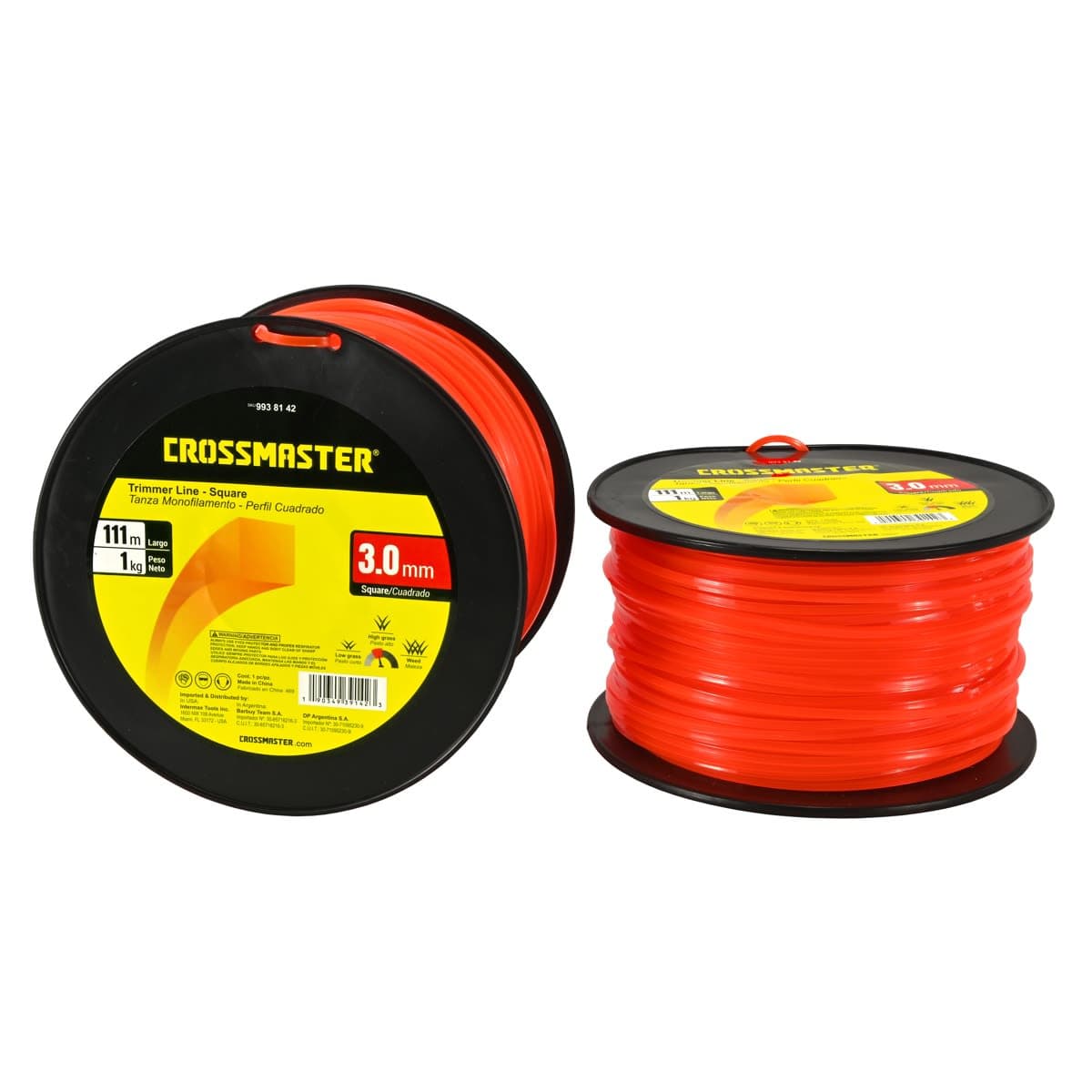 TANZA CUADRADA BORDEADORA 3.0 - KG (123) CROSSMAN