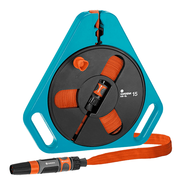 CARRETE P/MANGUERA PLANA GARDENA CLASSIC ROLL-FIX 15M