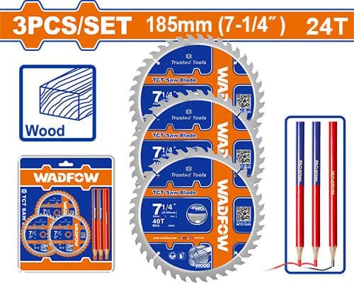 JUEGO 3 HOJAS SIERRA CIRCULAR WADFOW 7.1/4 - 40