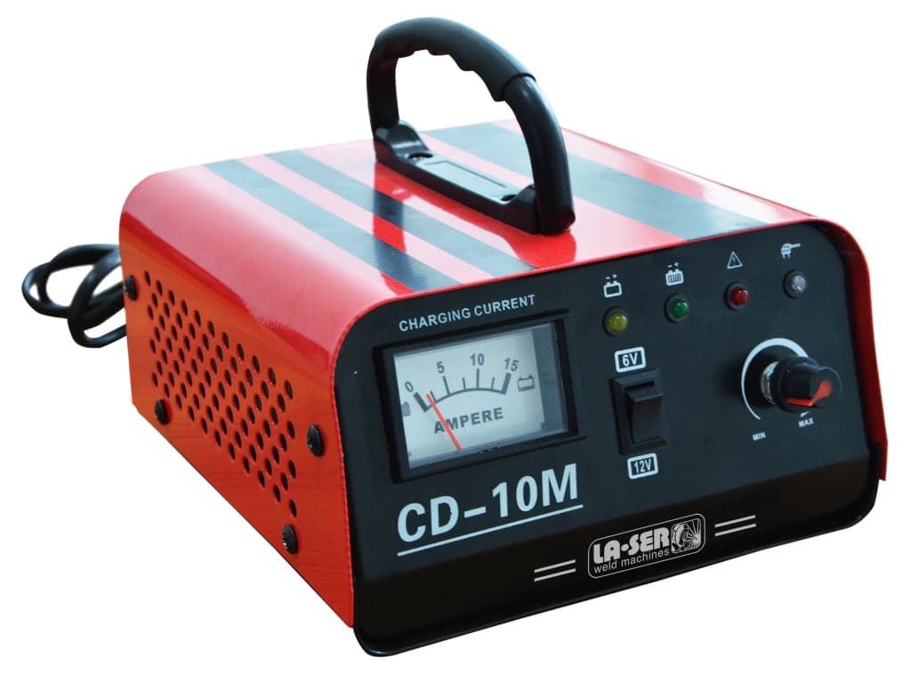 CARGADOR DE BATERIAS LA-SER CD-10M 10AMP 6/12V C/AMP