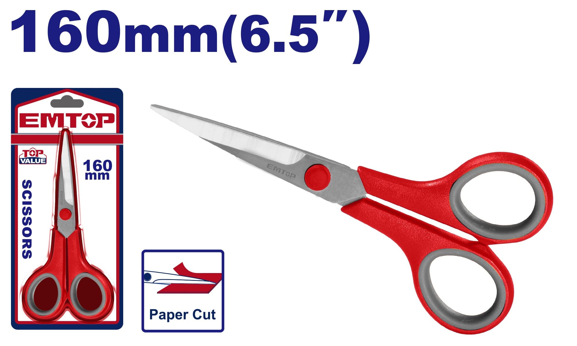 TIJERA EMTOP CORTA PAPEL 160MM