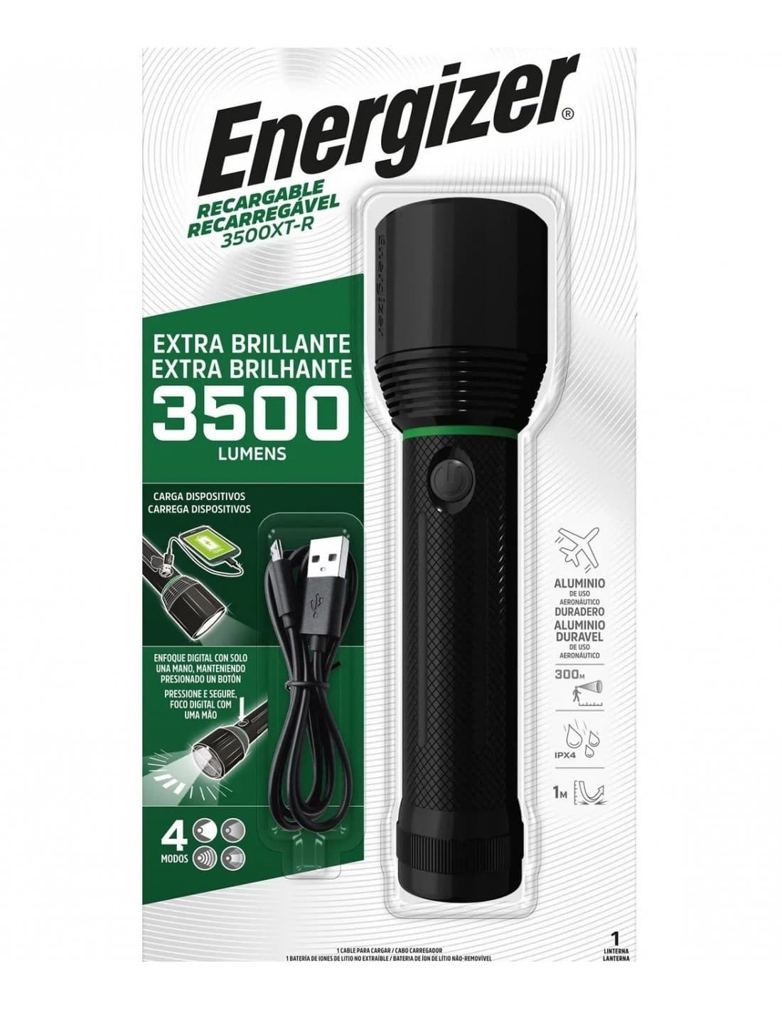 LINTERNA ENERGIZER 4LED 3500 XT-R