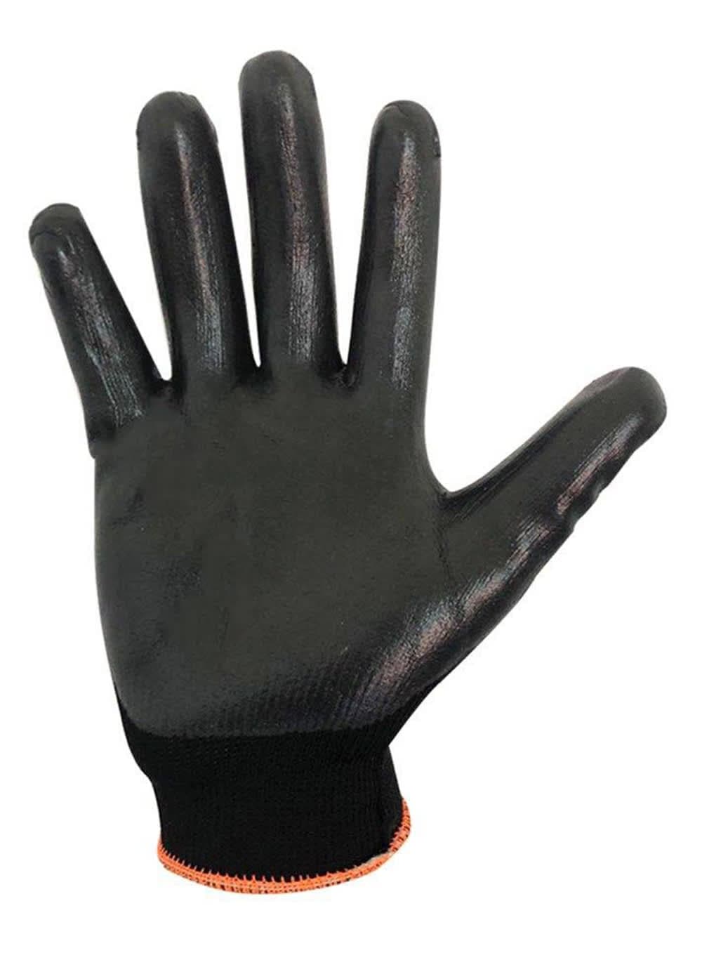 GUANTE NYLON NITRILO MECANICO NEGRO T10---