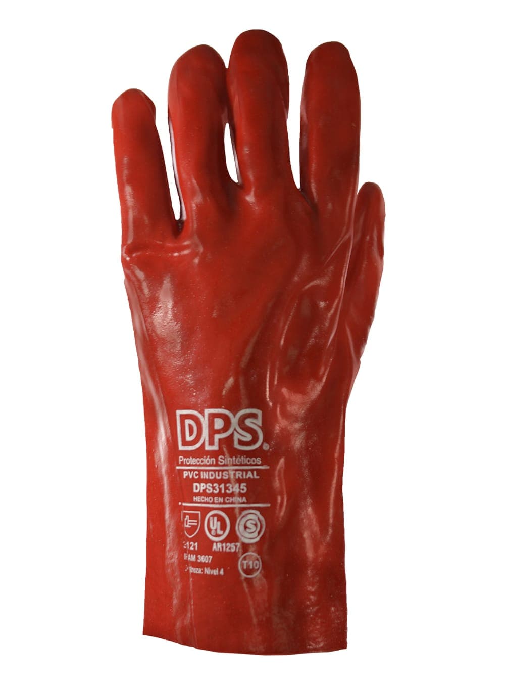 GUANTE PVC 30CM ROJO