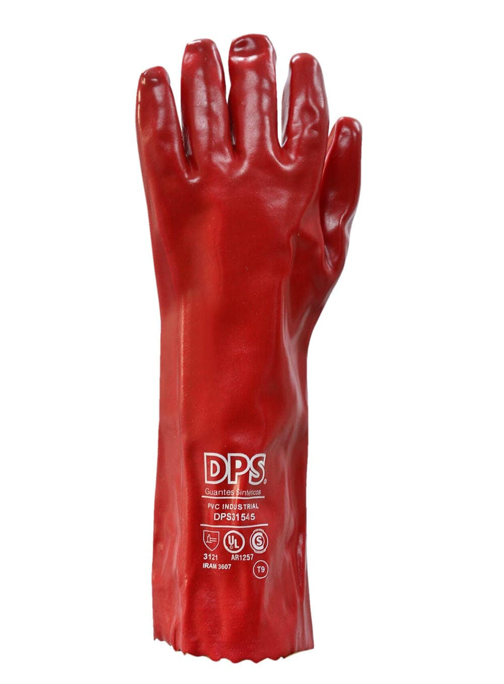 GUANTE PVC 40CM ROJO