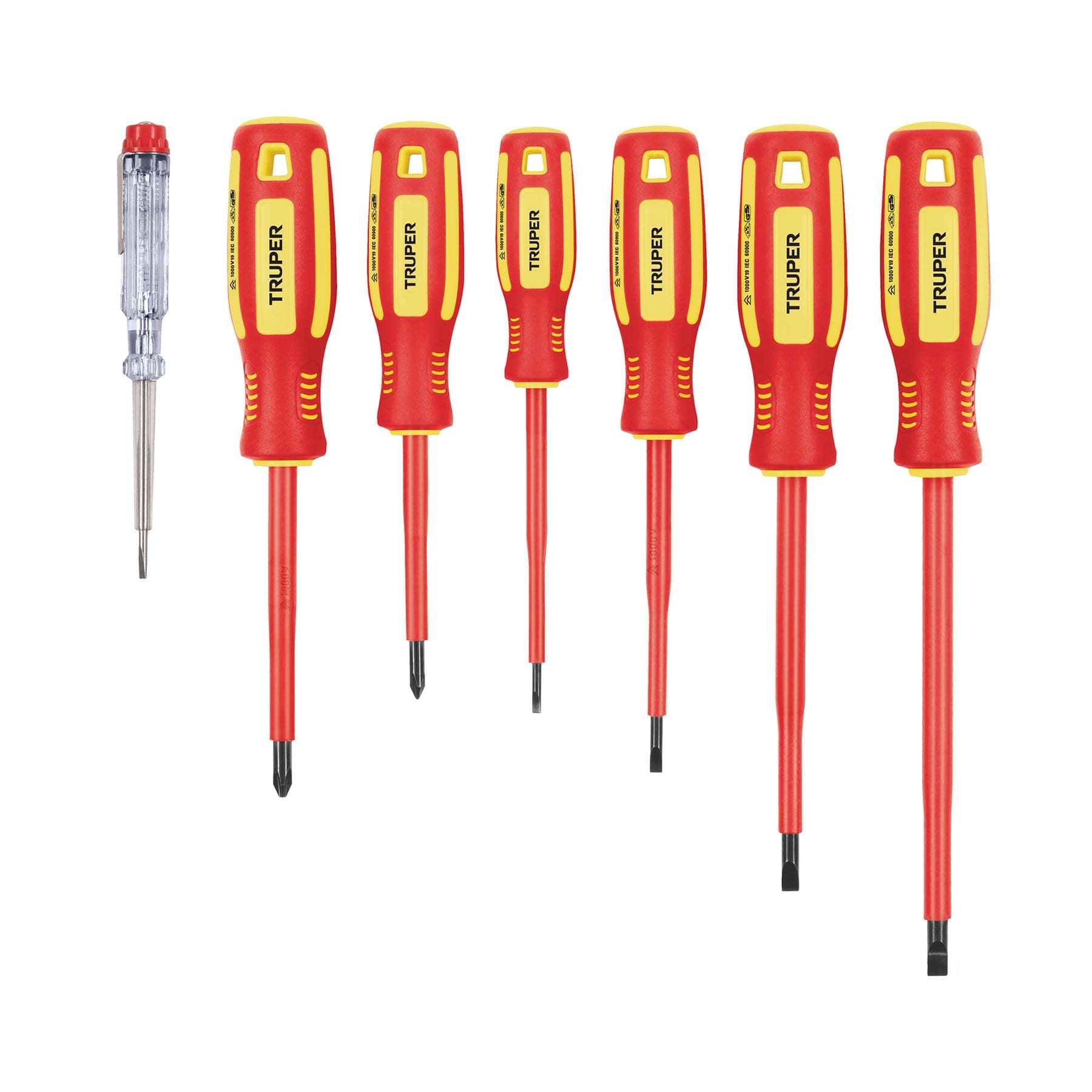 JGO DESTORNILLADOR TRUPER 7PZAS DIELECTRICOS