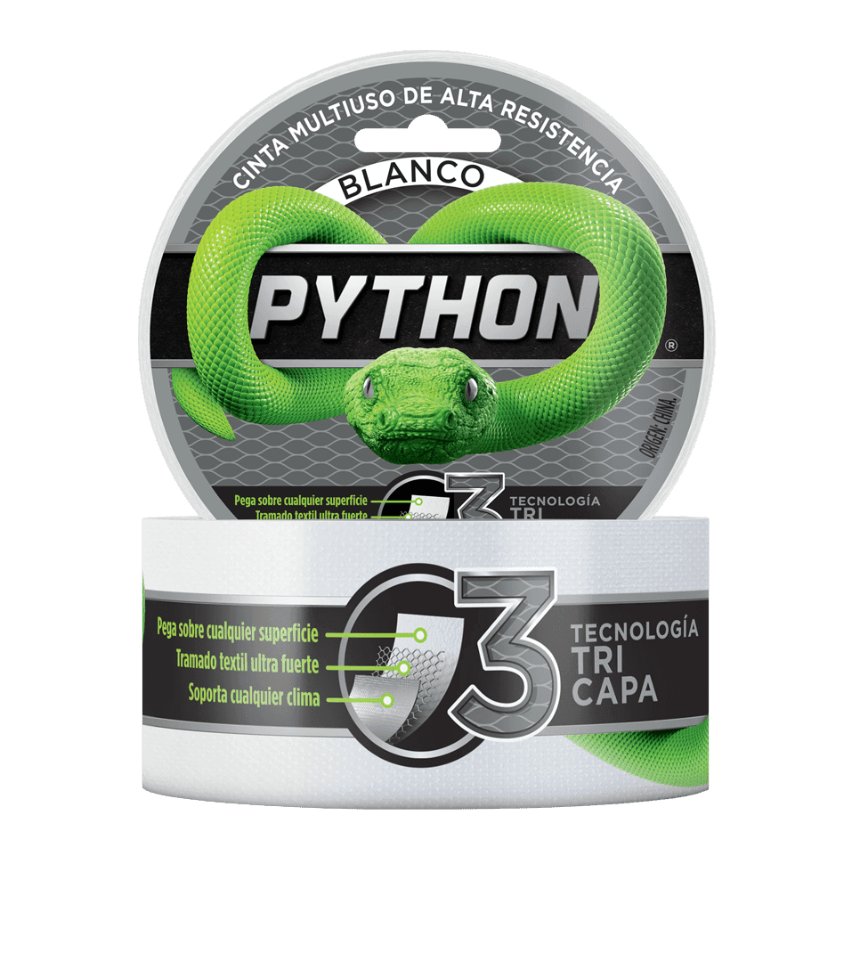CINTA PYTHON ALTA RESISTENCIA BLANCO 9M X 48MM