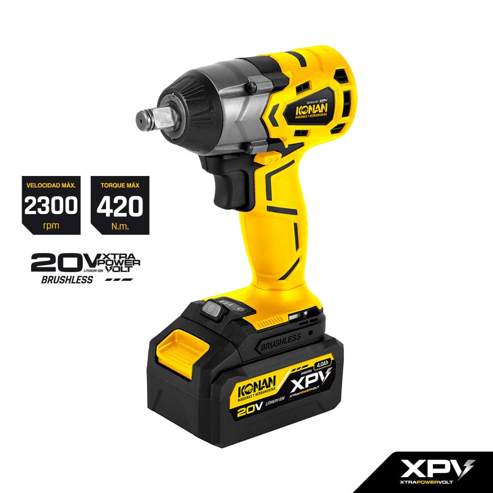 BAT - LLAVE DE IMPACTO 1/2 KONAN 20V 2BAT+CARG BRUSLESS