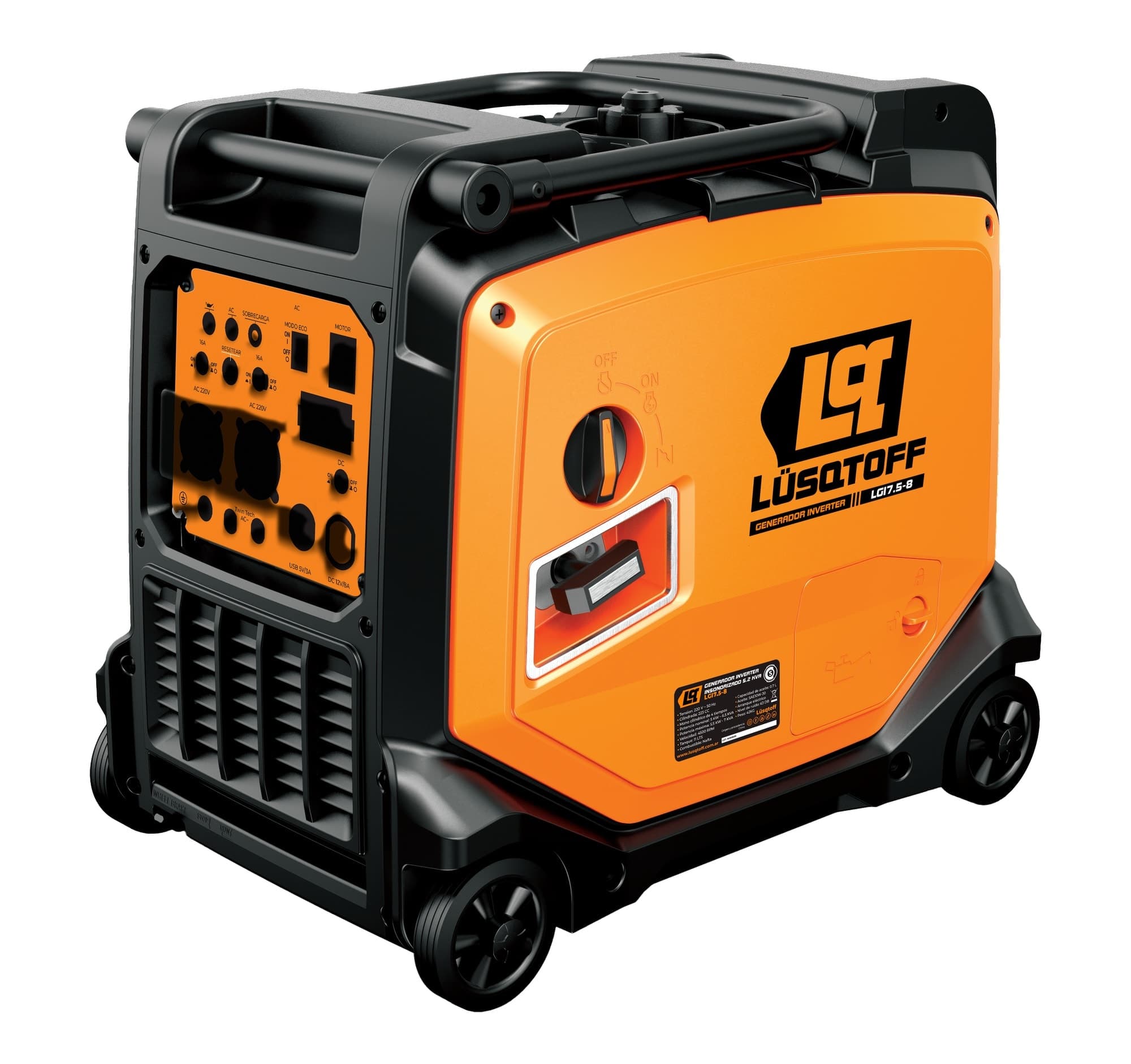 GENERADOR 220V 5.5 KVA LUSQTOFF 223CC INVERTER INSONORO LGI7.5-8