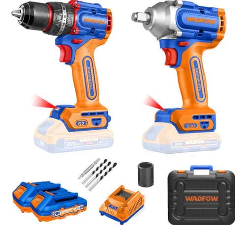 BAT - COMBO ATORNILLADOR TAL.WADFOW 20V 13MM + LLAVE IMPACTO 1/2 RUSHLESS